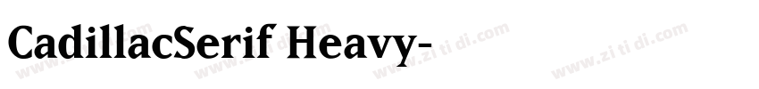 CadillacSerif Heavy字体转换